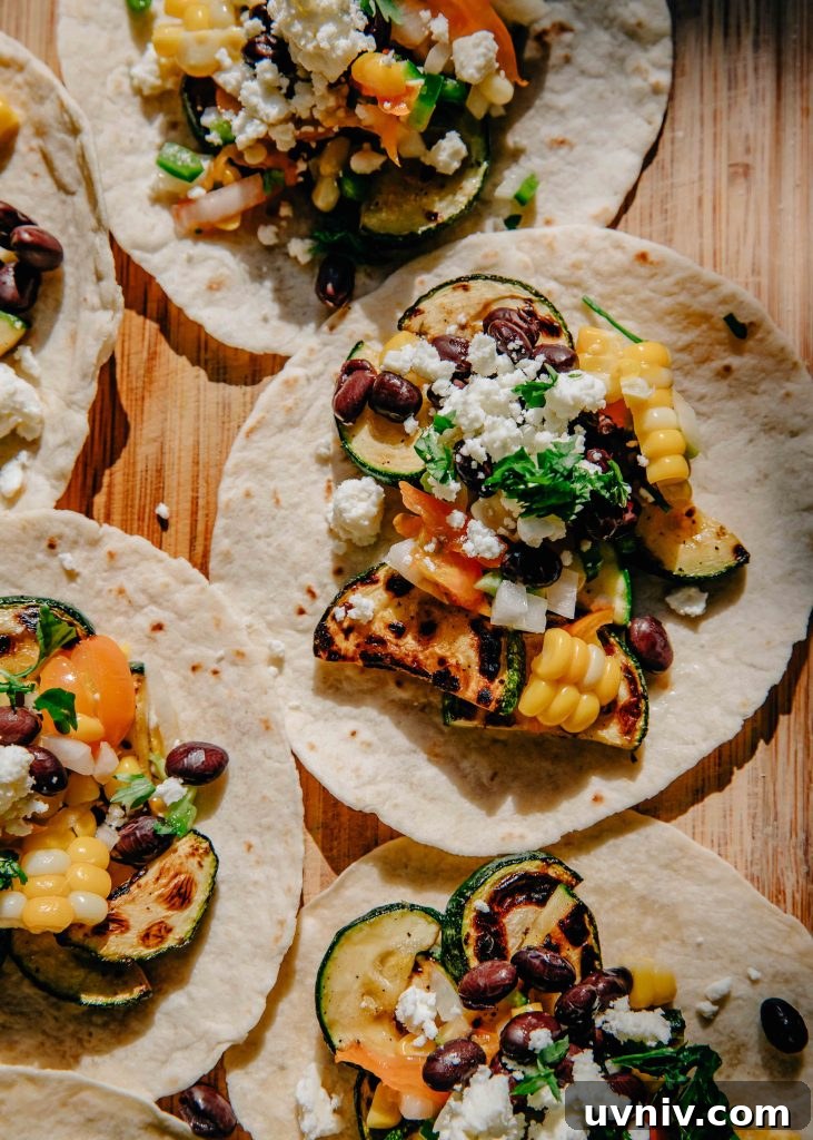 Crispy Summer Zucchini Tacos with Lime and Cilantro 2 Summer Zucchini Tacos | Well and Full | #vegetarian #recipe