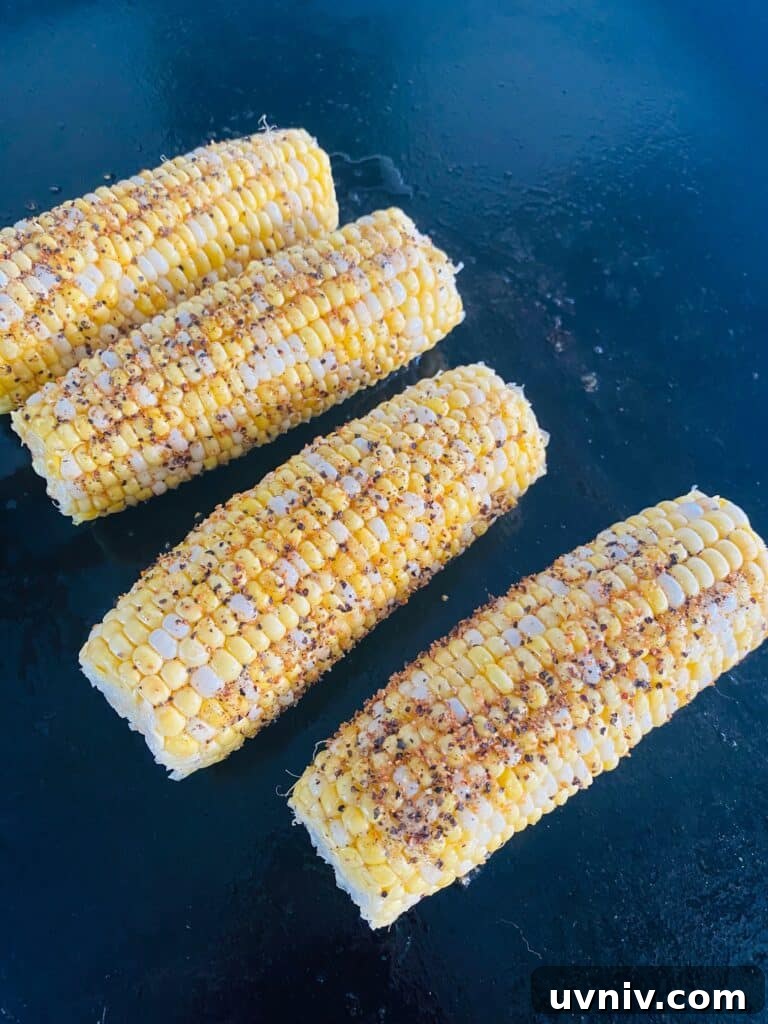 Blackstone Grilled Chopped Steak Salad Recipe 5 corn on the griddle