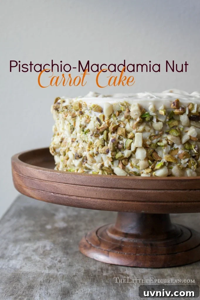 Pistachio and Macadamia Carrot Cake with Cream Cheese Frosting 2 TheLittleEpicurean_pistachio macadamia carrot cake