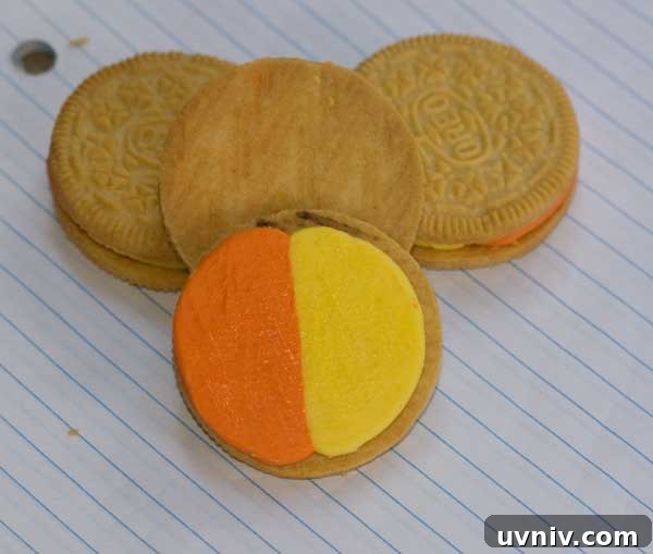 Use Candy Corn Oreos in Halloween Cookie Bark