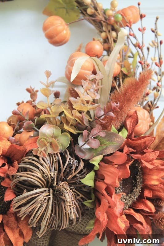 DIY Pumpkin Wreath with Burlap and Cozy Fall Spice Colors 7 easy fall wreath hobby lobby