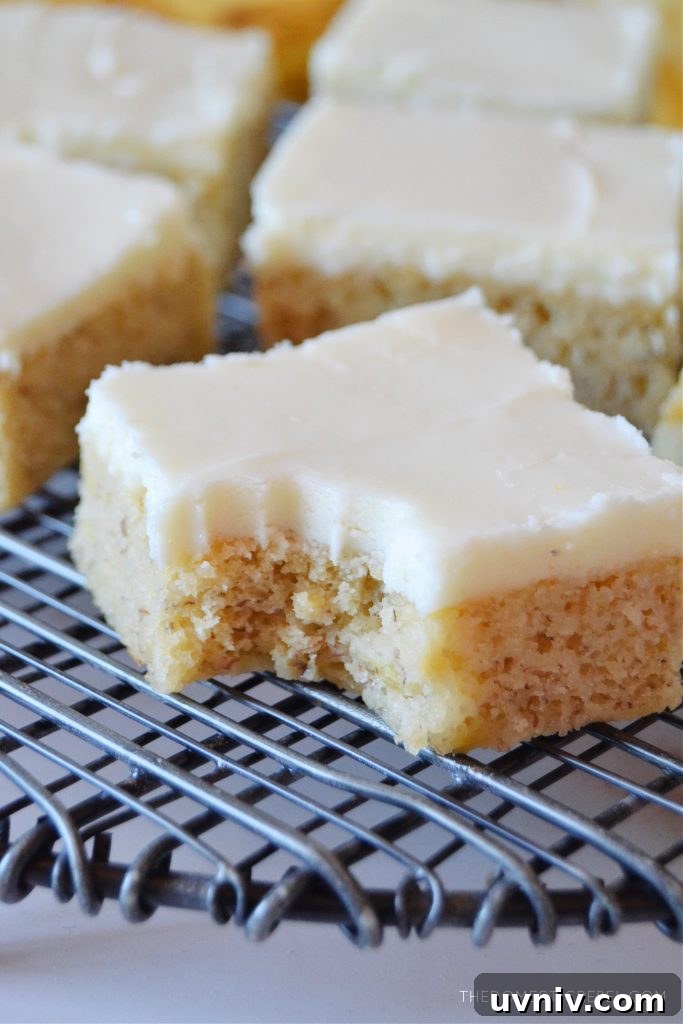 closeup of a banana bar with a bite missing from it