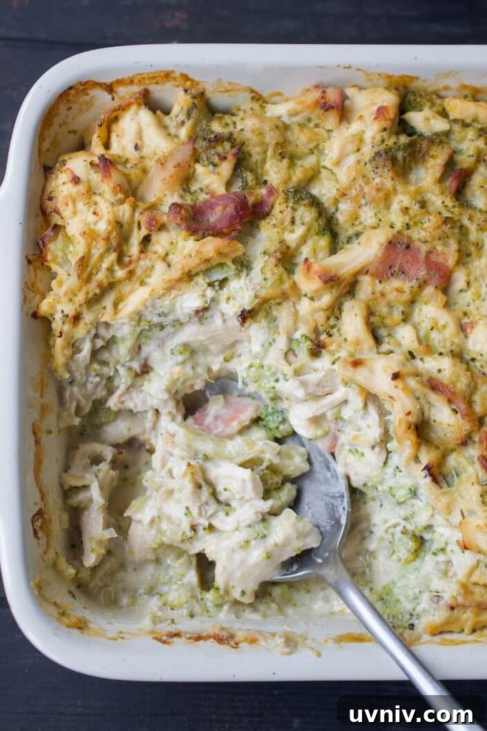 Creamy Chicken, Broccoli & Bacon Casserole | Every Last Bite Creamy Chicken, Broccoli & Bacon Casserole