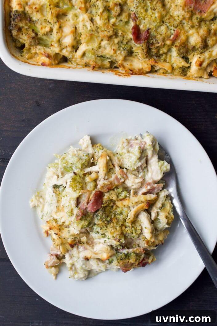 Creamy Chicken, Broccoli & Bacon Casserole | Every Last Bite Creamy Chicken, Broccoli & Bacon Casserole