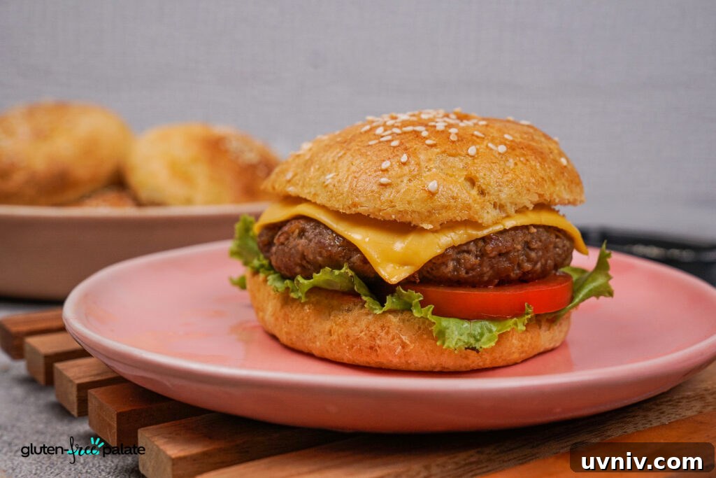 Labor Day Cooking & Baking Deals: Top Discounts on Kitchen Gear 3 A cheeseburger with a gluten-free hamburger bun on a plate. Photo by Gluten-Free Palate.
