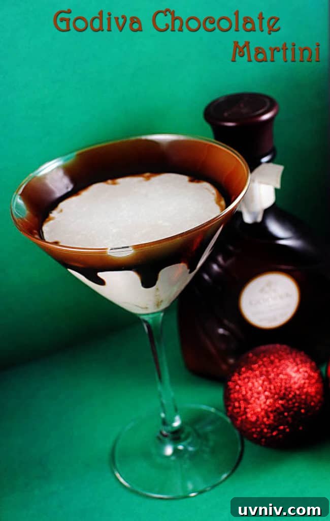 Holiday Martini Recipes - a Godiva Chocolate Martini and an Eggnog Martini Recipe