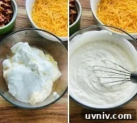 Creamy Loaded Potato Salad Made in the Instant Pot 19 preparing the salad dressing