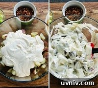 Creamy Loaded Potato Salad Made in the Instant Pot 20 toss potatoes with dressing