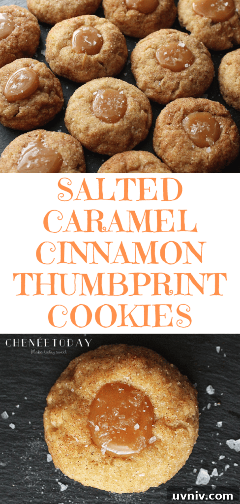 Salted Caramel Thumbprint Cookies with Cinnamon Sugar Twist 6 salted caramel cinnamon thumbprint cookies