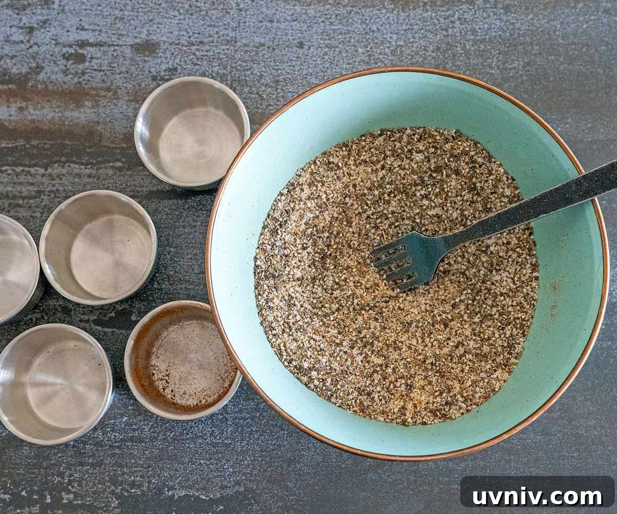 Ultimate Steak Rub Recipe for Bold, Smoky Flavor 4 Steak rub mixed in a bowl with a fork