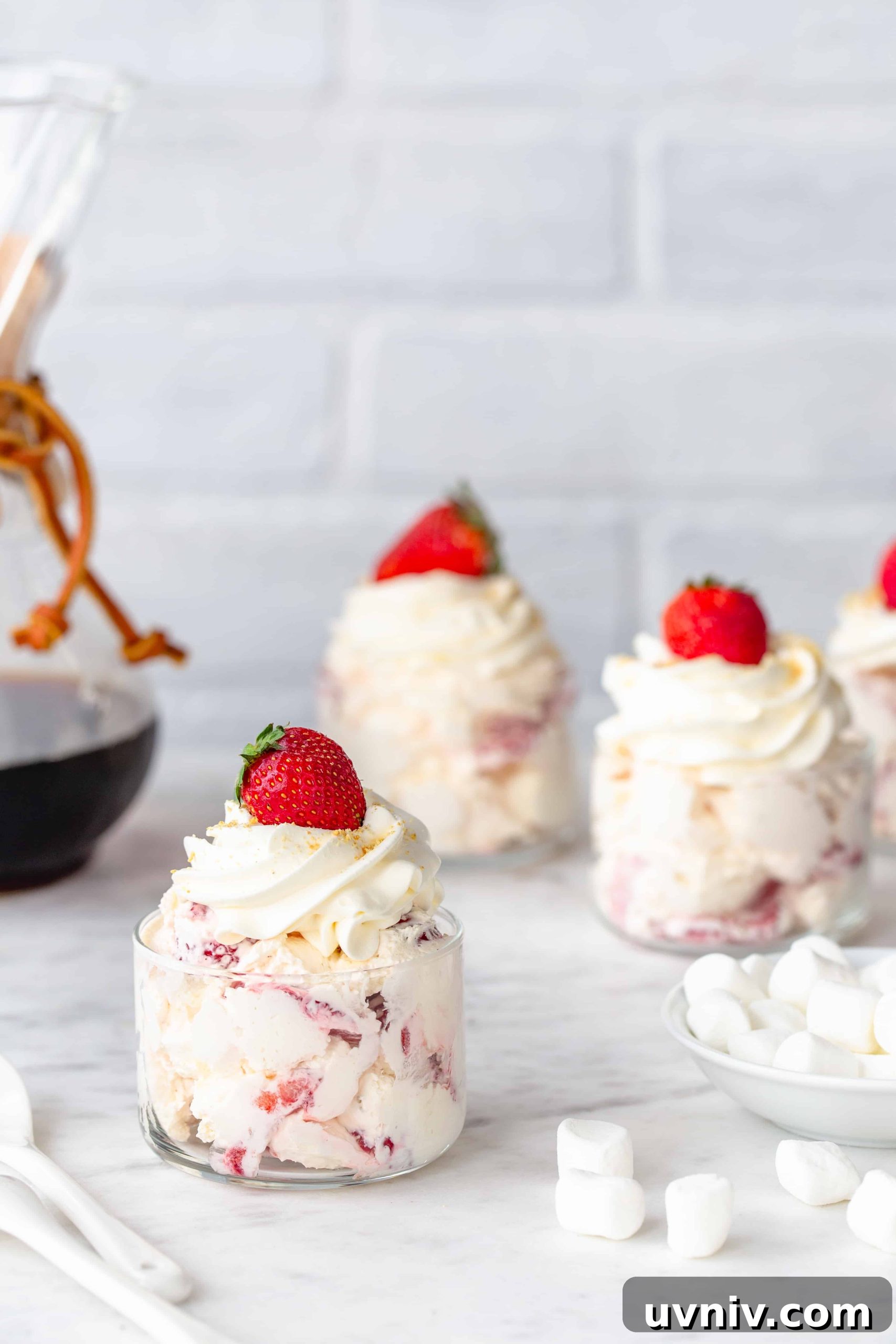 Strawberry Cheesecake Fluff will become your new favorite dessert for pot-lucks, parties, barbecues, or just a random weeknight. Simple and so delicious!