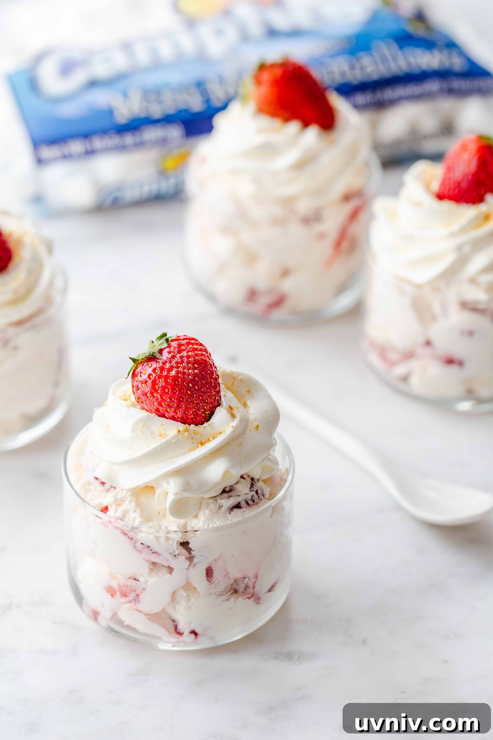 Strawberry Cheesecake Fluff is simple, delicious and perfect for any occasion. Grab a spoon and dig in!