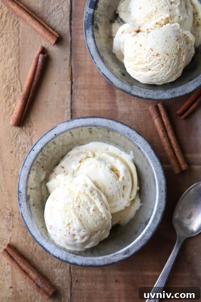 Brown Butter Cinnamon Ice Cream Recipe — Rich, Caramelized Flavor 2 Brown butter cinnamon ice cream is the perfect topping for fall desserts!