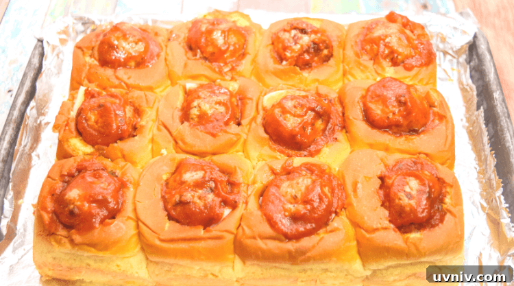 Chicken Meatball Sliders: Game Day Recipes & Party Favorites 6 Meatball in roll