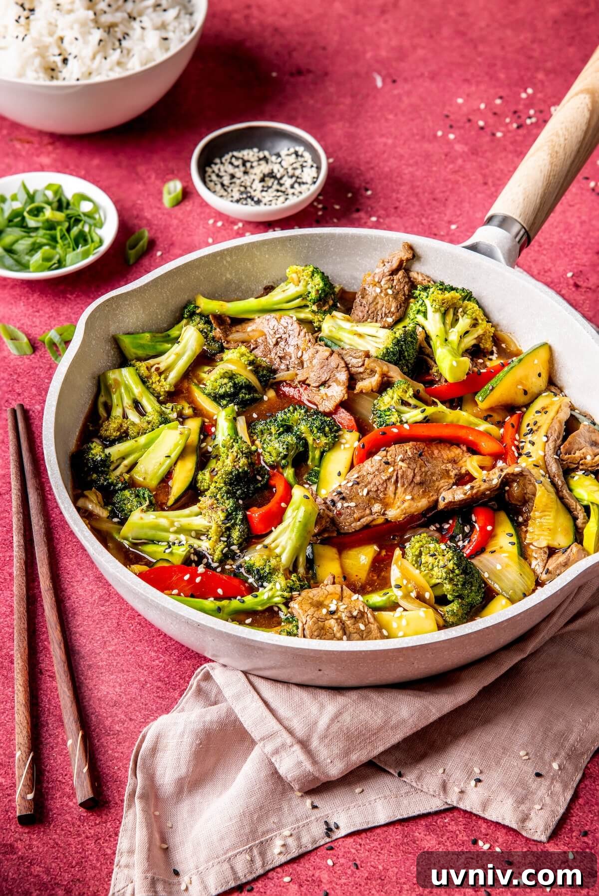 Skillet Skirt Steak Stir-Fry with Tangy Sauce in One Pan 3 Saucy Skirt Steak Stir Fry - Olivia Adriance
