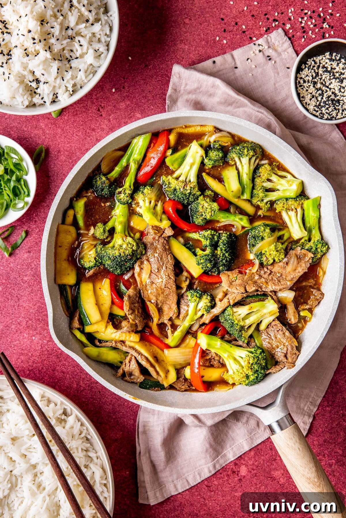 Skillet Skirt Steak Stir-Fry with Tangy Sauce in One Pan 8 Saucy Skirt Steak Stir Fry - Olivia Adriance