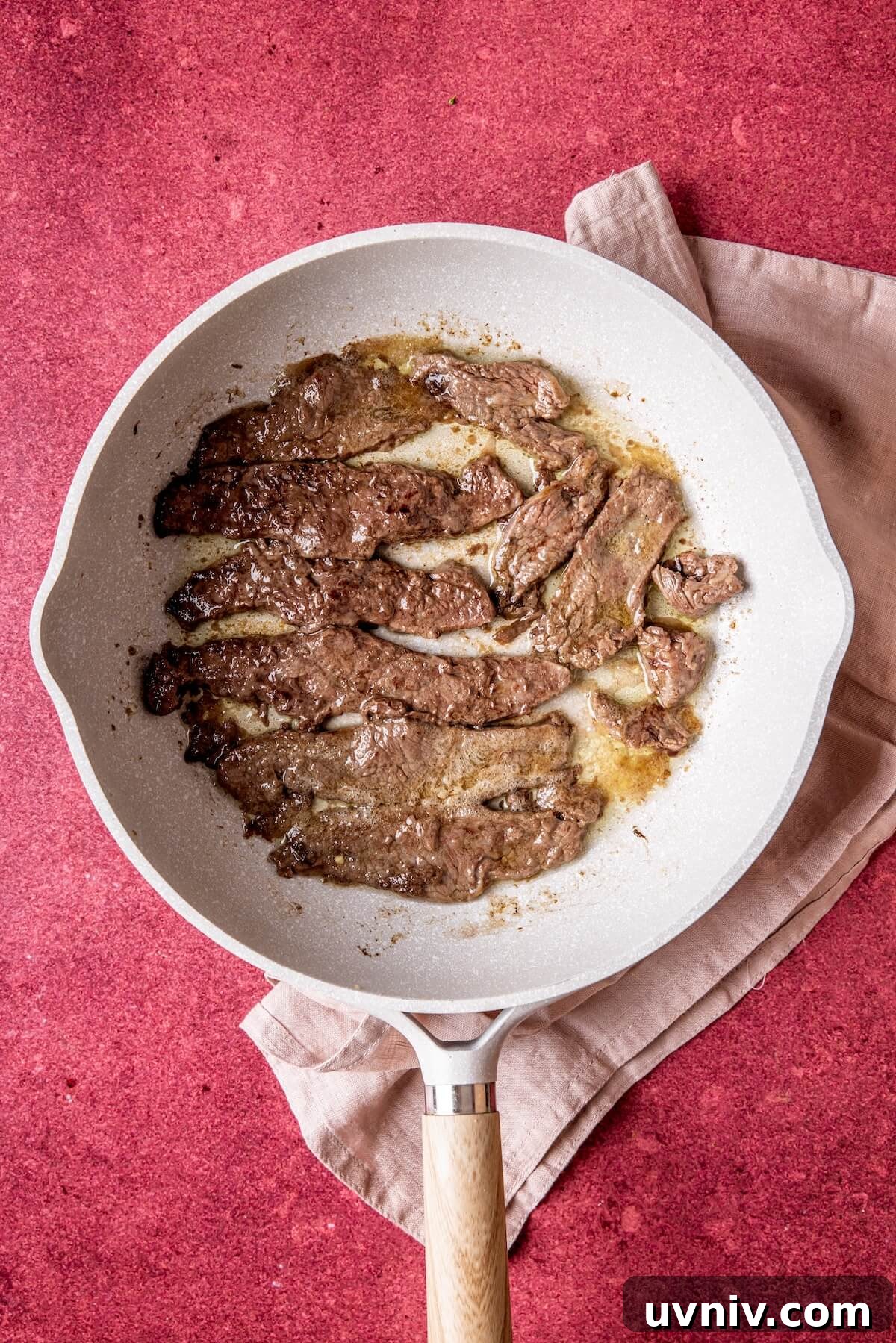 Skillet Skirt Steak Stir-Fry with Tangy Sauce in One Pan 10 Saucy Skirt Steak Stir Fry Step 2 - Olivia Adriance