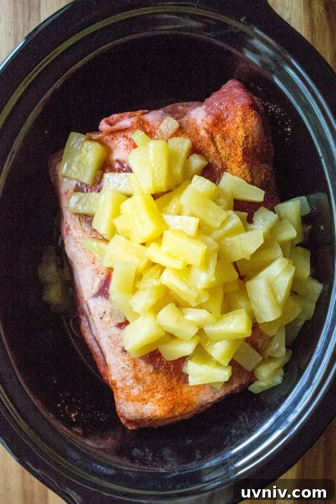 Hawaiian Pulled Pork Sandwiches Slow Cooker Recipe 5 Slow Cooker Hawaiian Pulled Pork Sandwich pork and pineapples