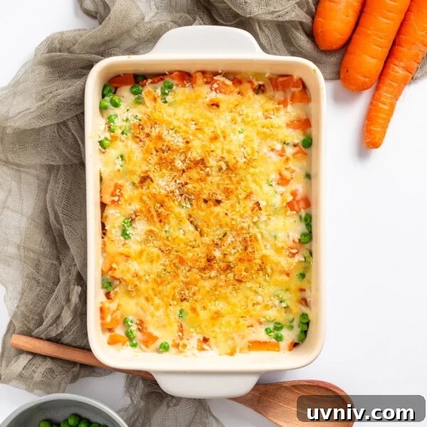 Moist Carrot Cake Loaf with Cream Cheese Glaze 14 An overhead image of carrot casserole, ready to serve.