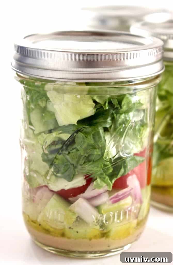 Make some Mason Jar Salads to have fresh & delicious salads for lunch all week!