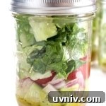 Make some Mason Jar Salads to have fresh & delicious salads for lunch all week!