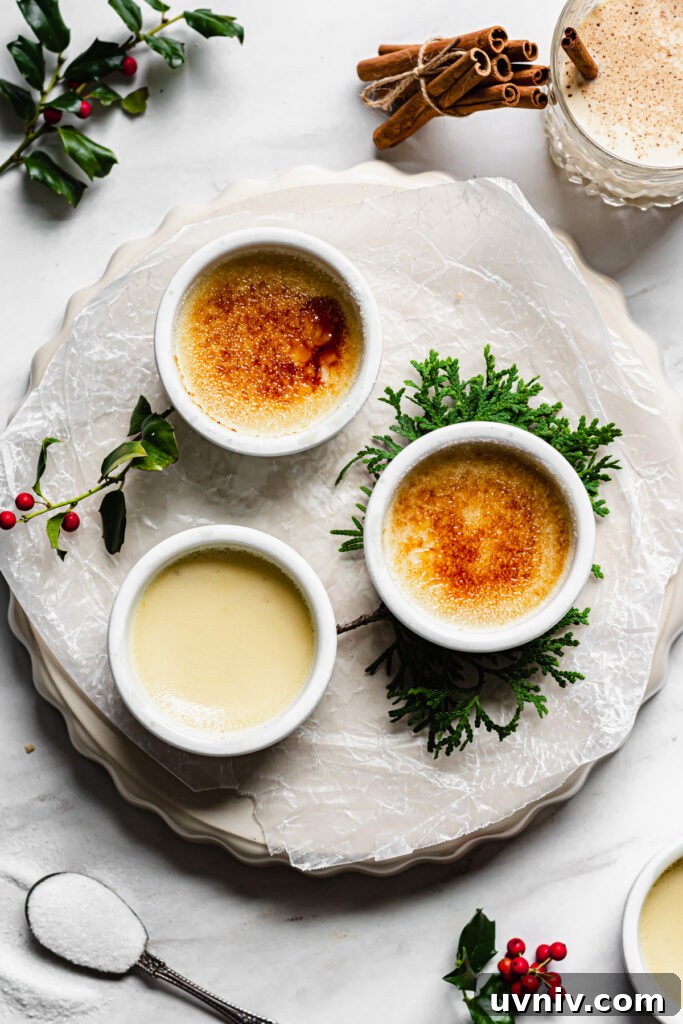 Eggnog Crème Brûlée Recipe: Silky Custard with Caramelized Top 11 Serving spoon