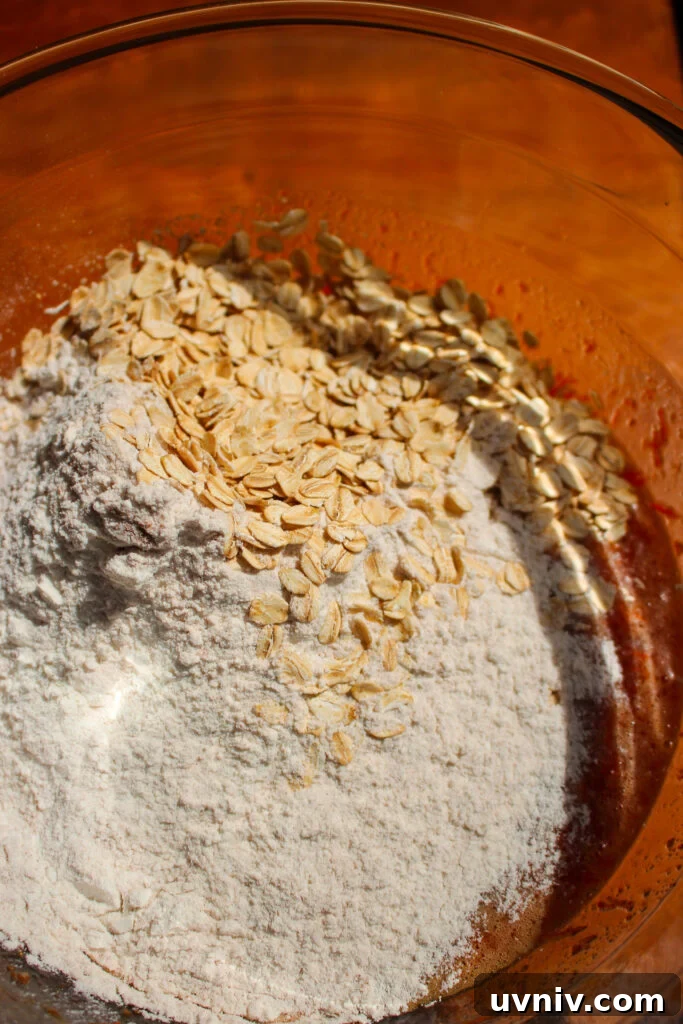 Carrot, Oatmeal & Pecan Cookies — Soft Spiced Cookie Recipe 10 Mixing dough