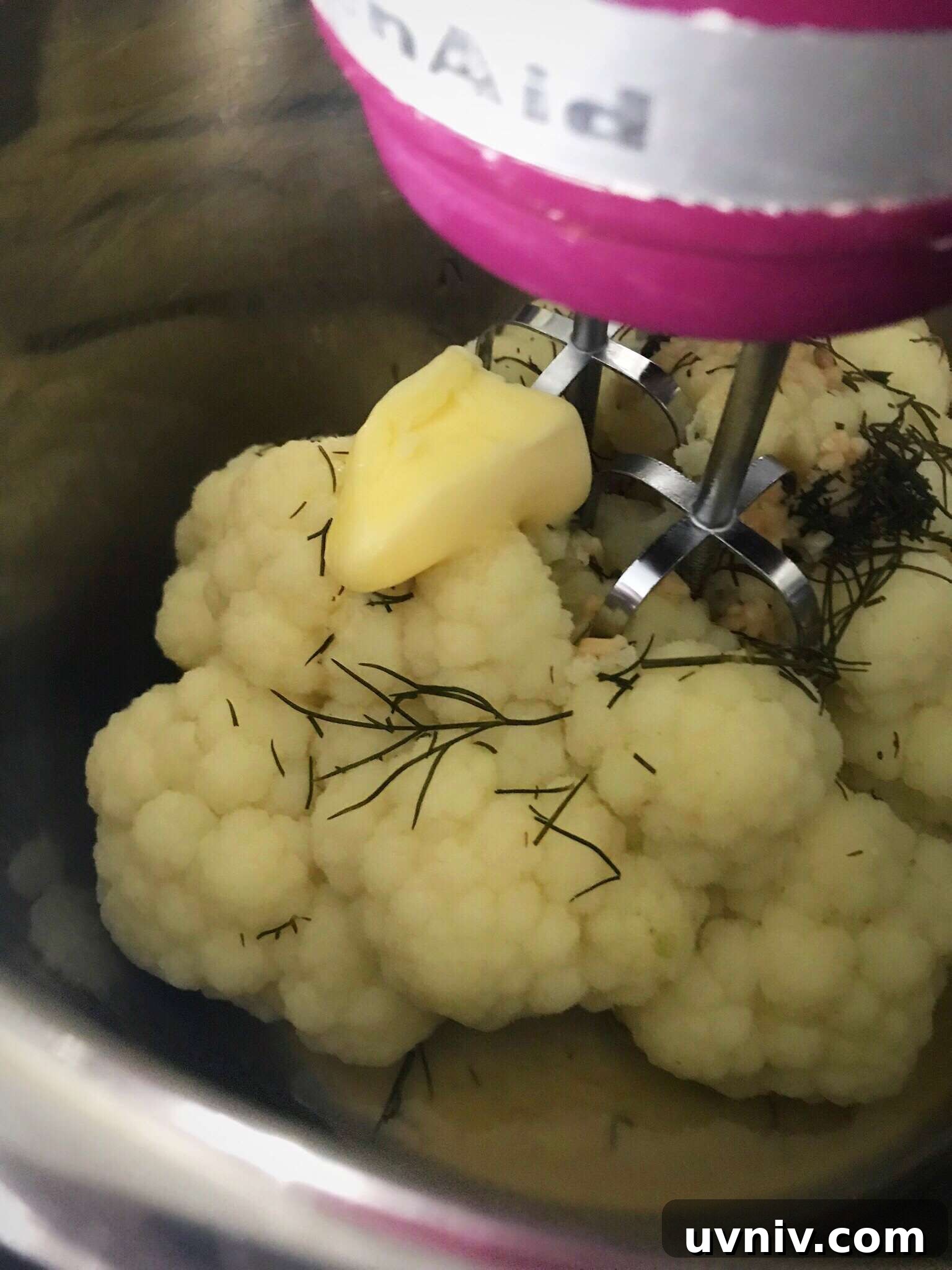 Creamy Garlic and Dill Mashed Cauliflower made in the Instant Pot 3 img 367 3