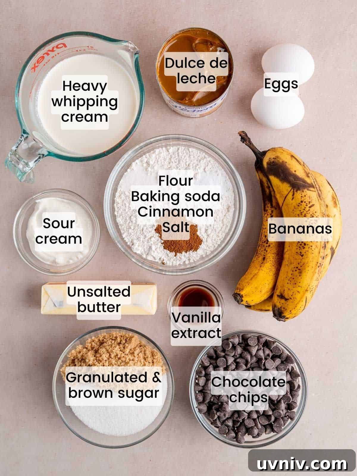 Banoffee Cupcakes Recipe: Caramel Banana Cupcakes with Toffee Frosting 3 Ingredients needed to make banoffee pie cupcakes.