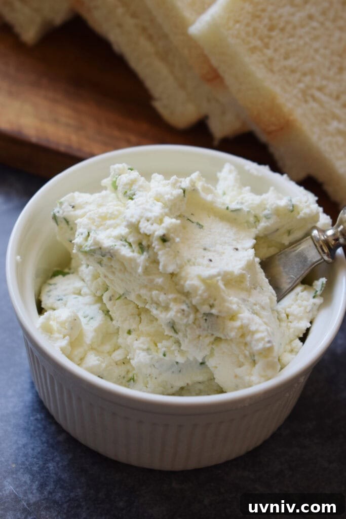 Mascarpone herb spread.