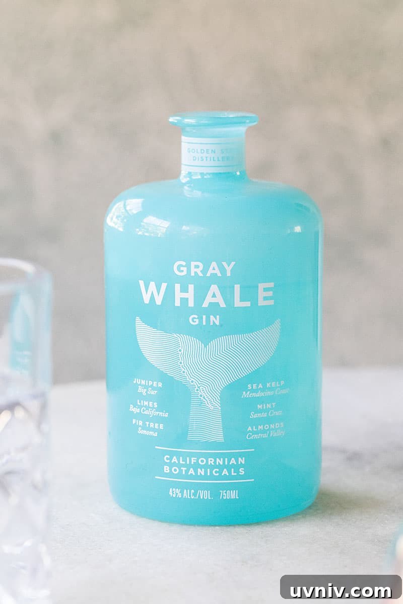 Cranberry and Thyme Gin & Tonic Recipe for Holiday Cocktails 8 bottle gray whale gin