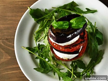 Aubergine & Goats Cheese Tower Aubergine & Goats Cheese Tower
