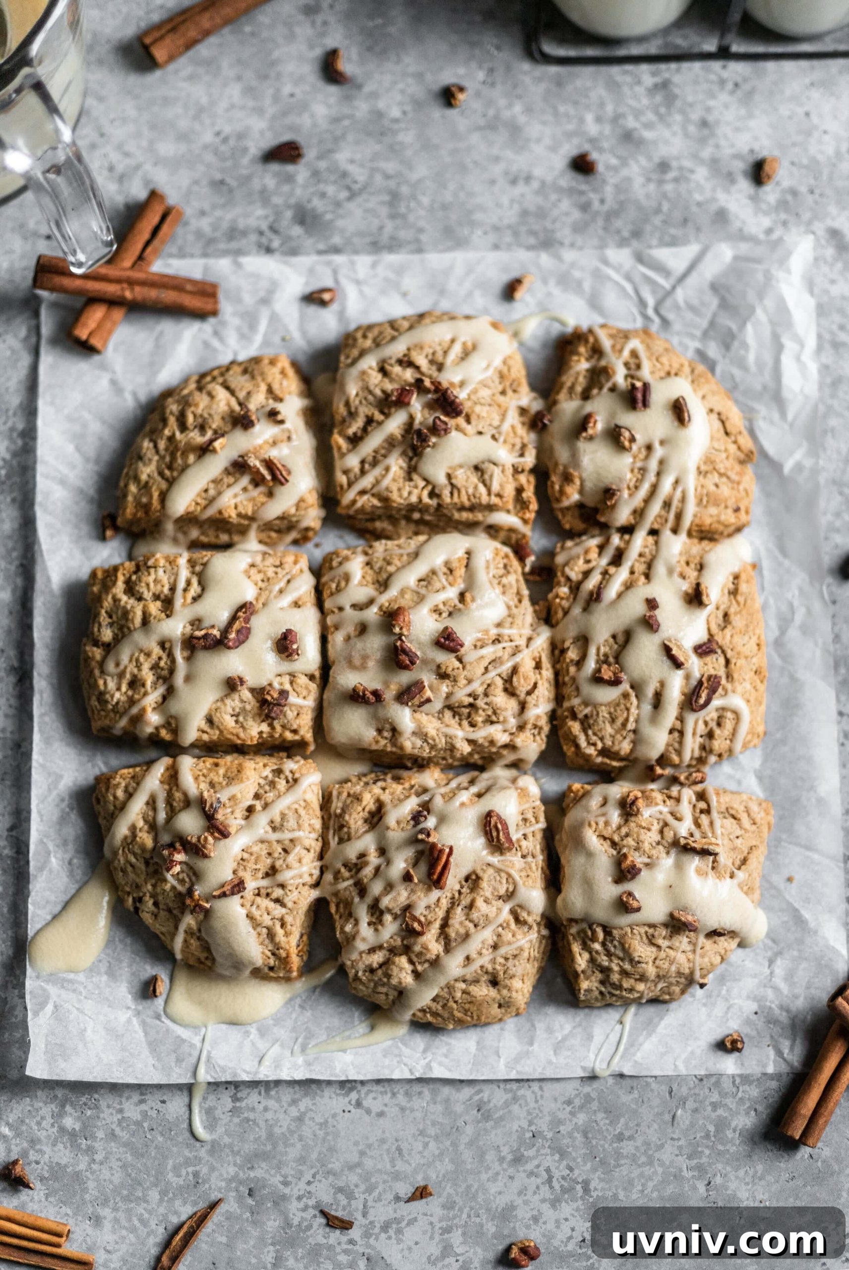 spiced maple pecan scones