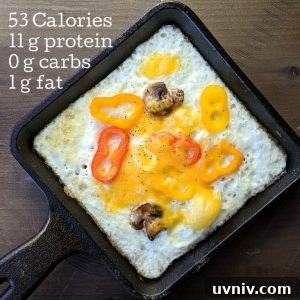 5-Minute Egg White Frittata Recipe for Quick Protein Breakfast 5 egg white frittata with nutrition info on top