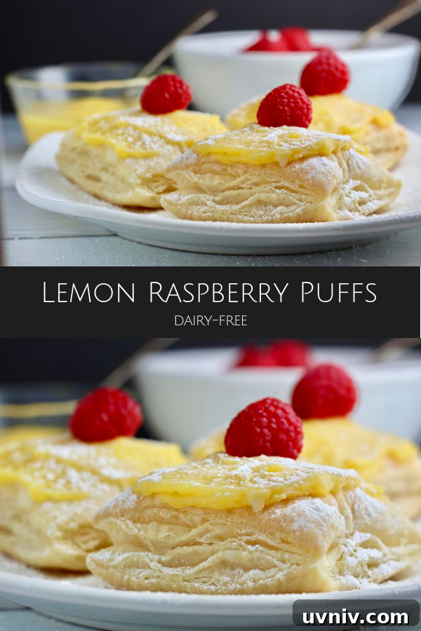 Lemon Raspberry Puff Pastries (Dairy-Free Recipe) 6 dairy-free lemon raspberry puffs kitchen gone rogue
