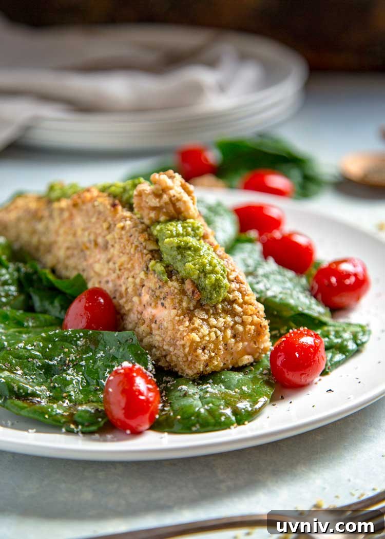 Walnut Crusted Pesto Salmon Walnut Crusted Pesto Salmon