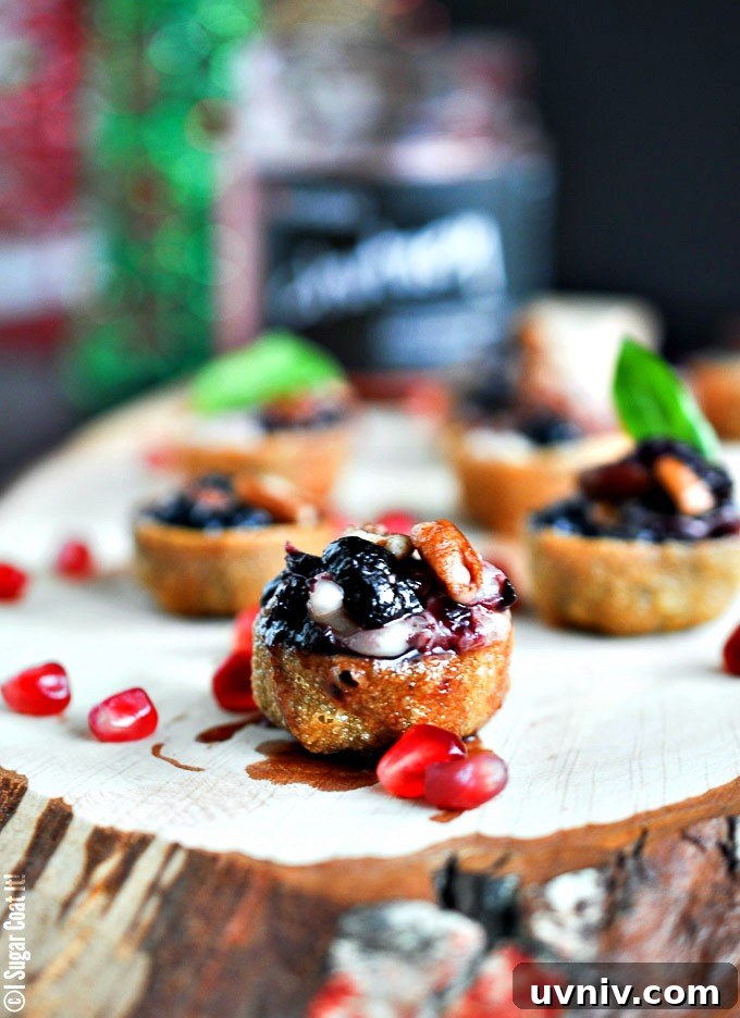 Haskapa Chutney and Curried Pecans Brie Cups