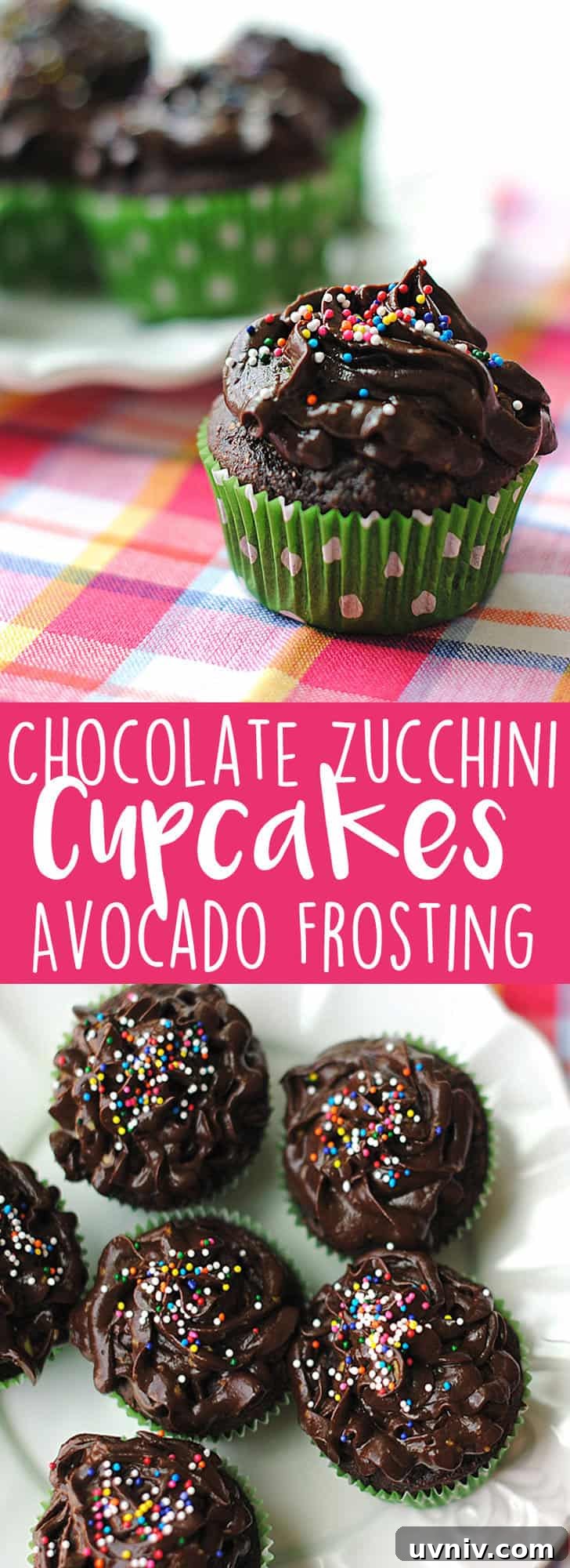 Chocolate Zucchini Cupcakes with Creamy Avocado Frosting 4 Chocolate Zucchini Cupcakes with Avocado Frosting | Eat Yourself Skinny
