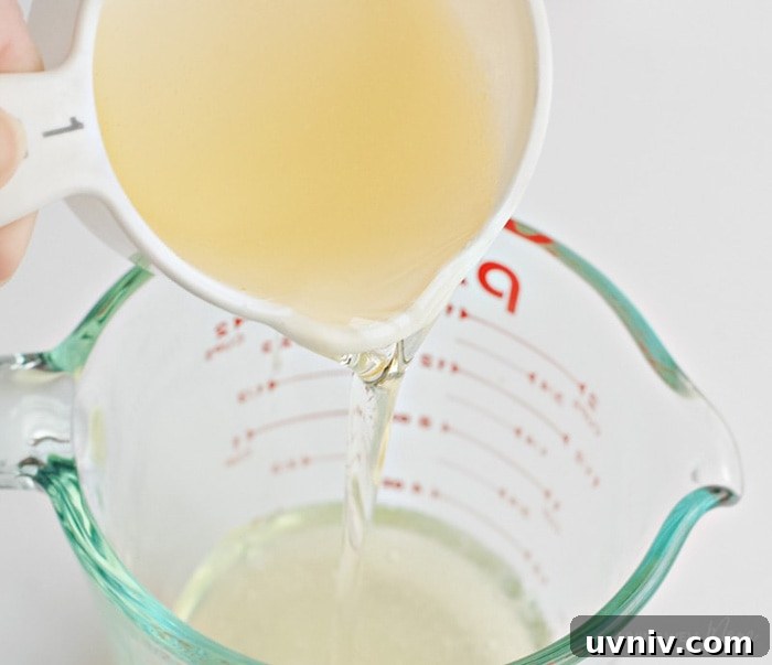 mixing up homemade bubble bath