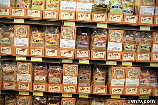 Shelves of Bob's Red Mill Products Shelves of Bob's Red Mill Products