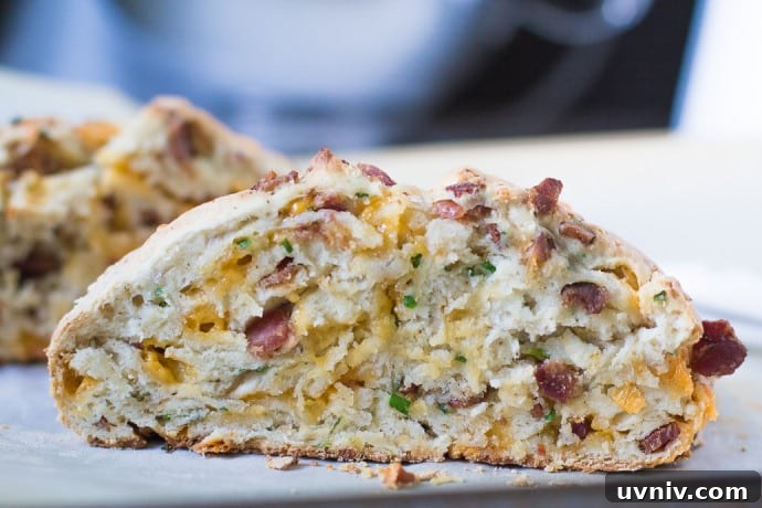 Bacon Cheddar Chive Bread-7