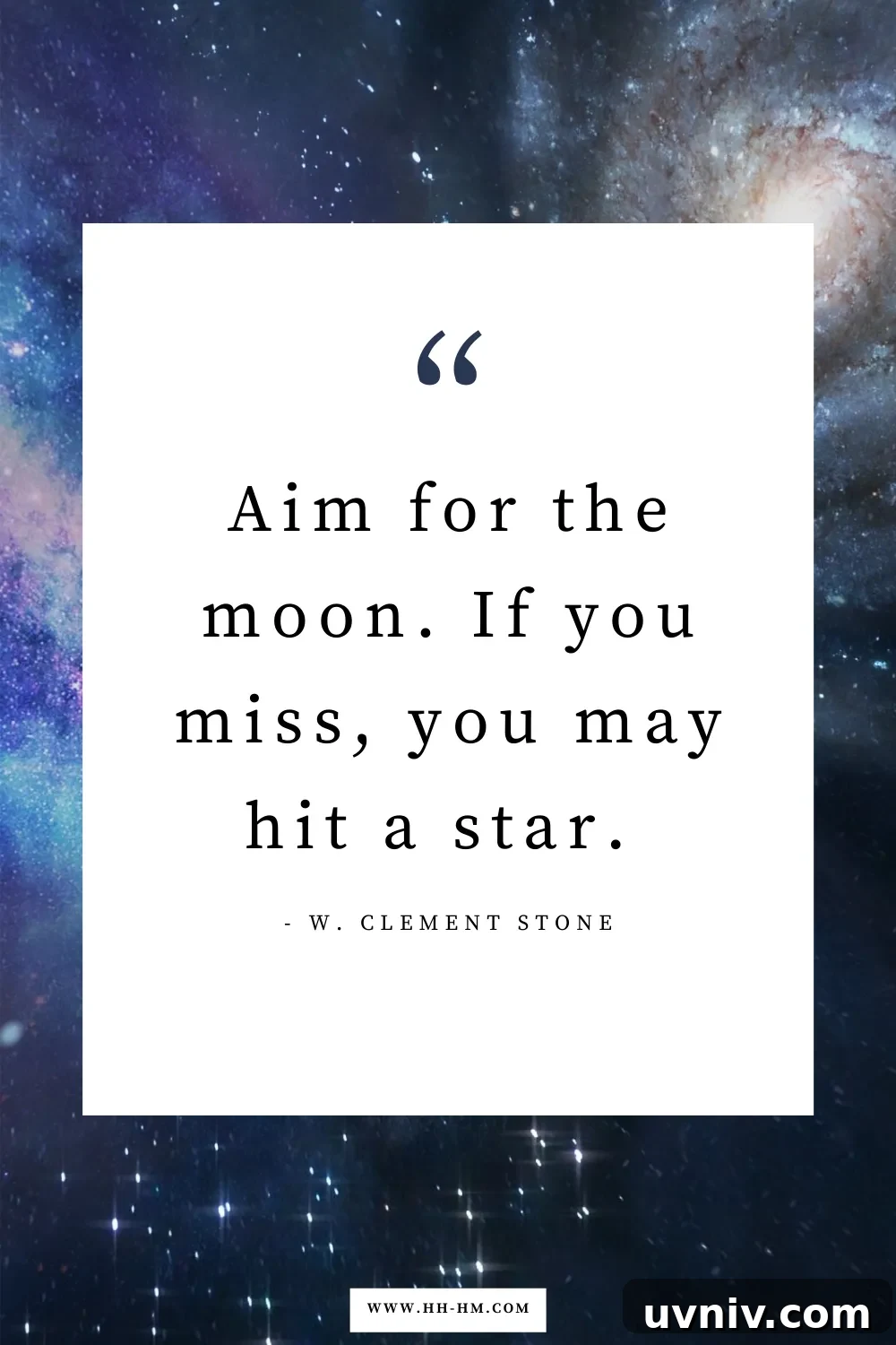 170+ Short Inspirational Quotes About Life for Daily Motivation 23 "Aim for the moon. If you miss, you may hit a star." — W. Clement Stone | short life quotes | positive quotes about life