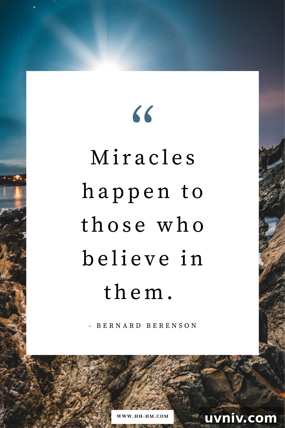 170+ Short Inspirational Quotes About Life for Daily Motivation 30 "Miracles happen to those who believe in them." — Bernard Berenson | Short quotes about life | inspirational life quotes