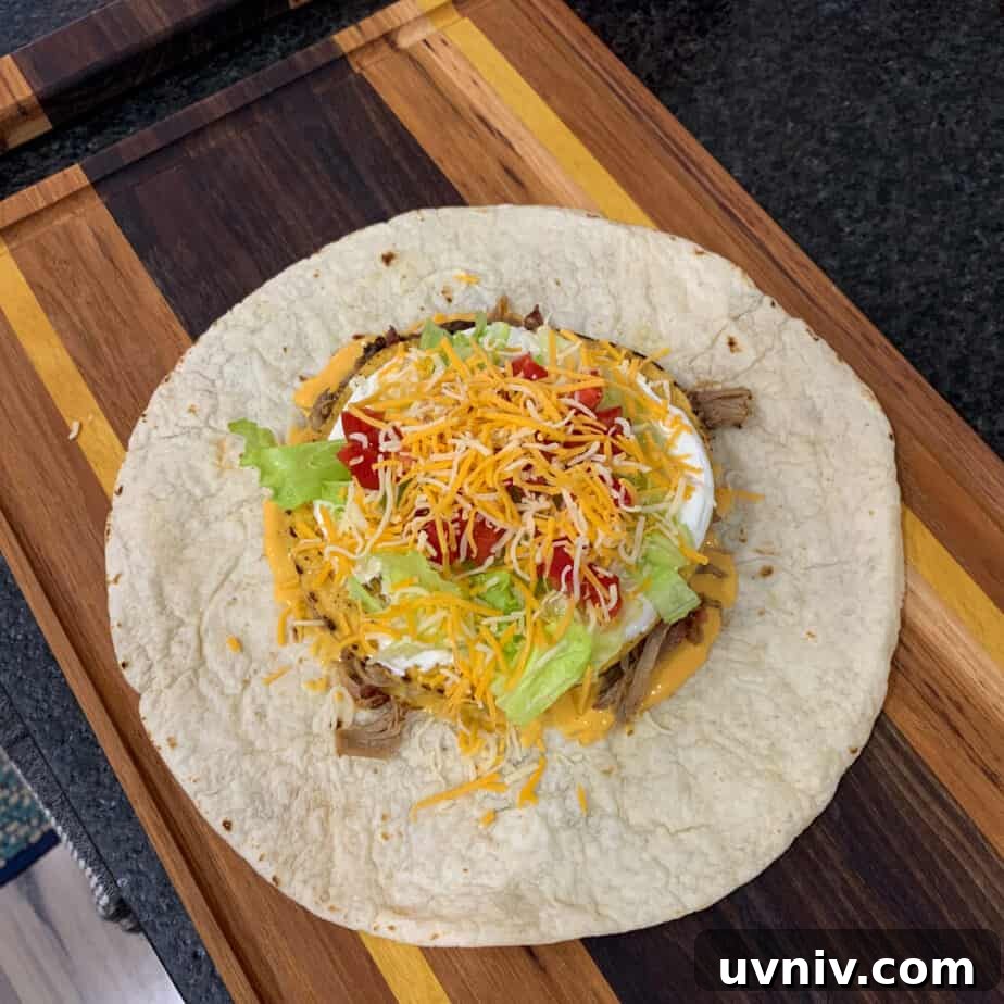 Crunchwrap Supreme with Pulled Pork: Copycat Recipe & Tips 10 shredded cheese