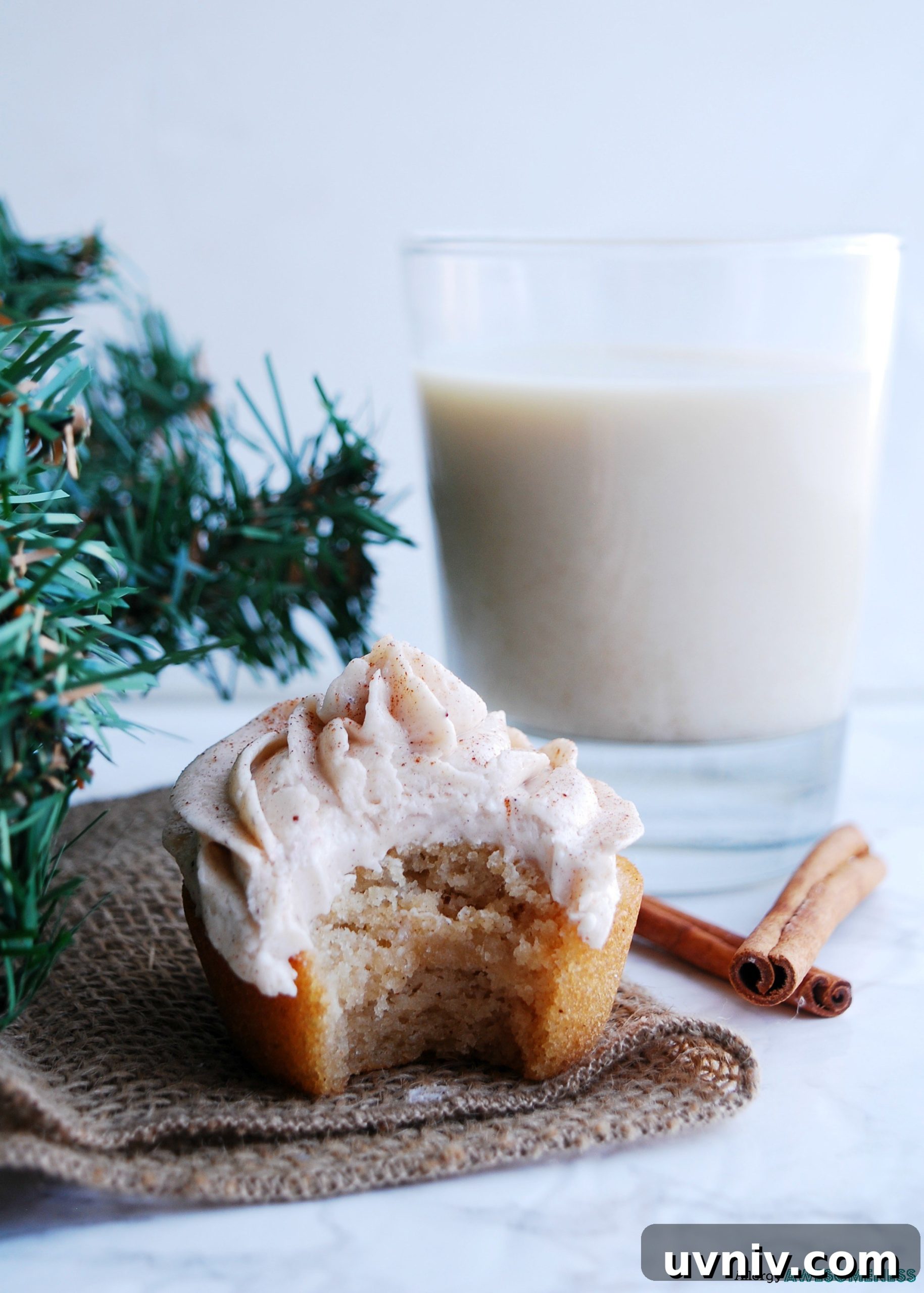 17 Gluten-Free Vegan Christmas Baking Recipes for Holiday Treats 13 Eggnog cupcakes with eggnog frosting
