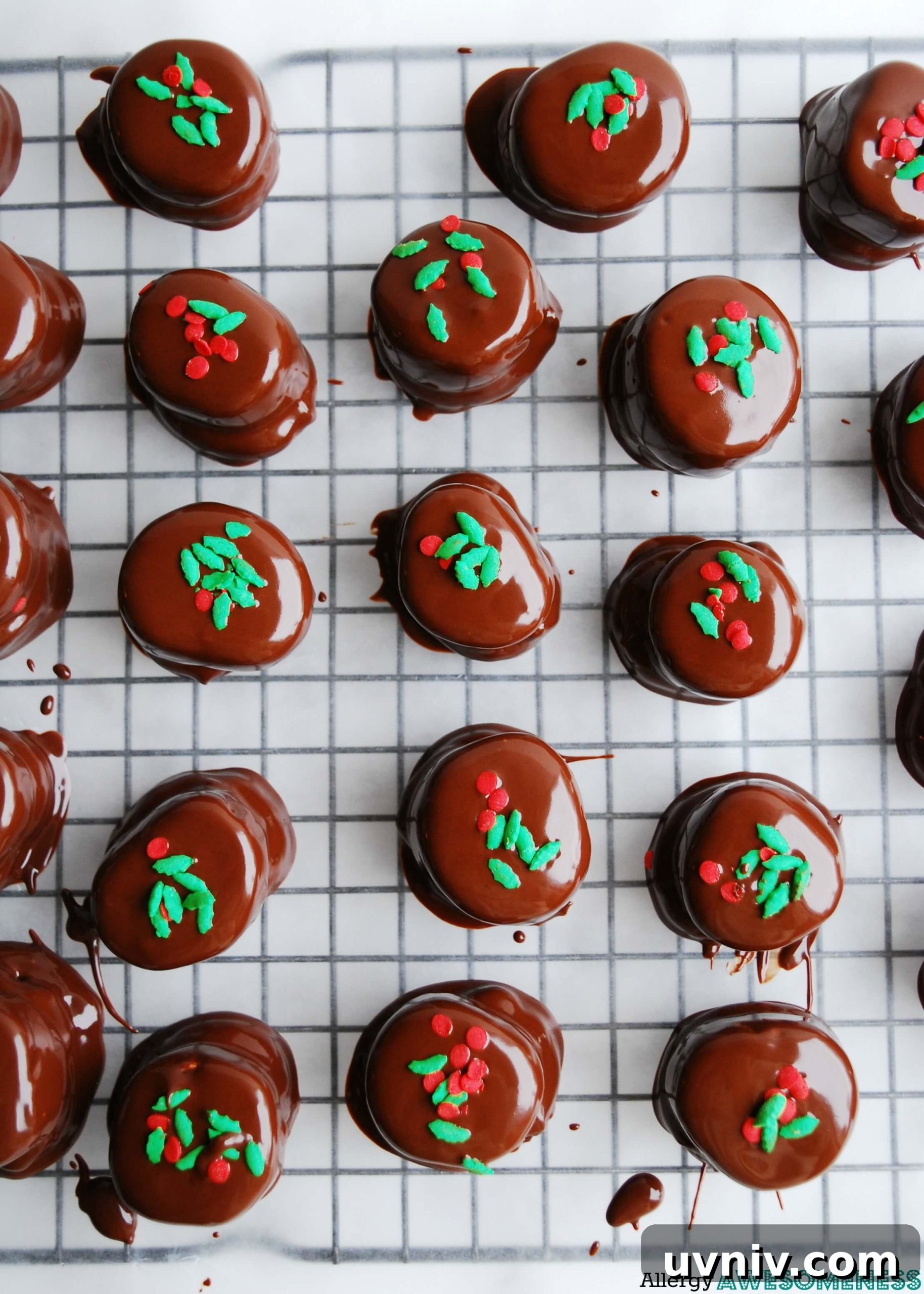17 Gluten-Free Vegan Christmas Baking Recipes for Holiday Treats 14 Allergy-Friendly No Bake Chocolate Pretzel Bites (Gluten, dairy, egg, soy, peanut & tree nut free; top 8 free; vegan) Dessert recipe by AllergyAwesomeness.com