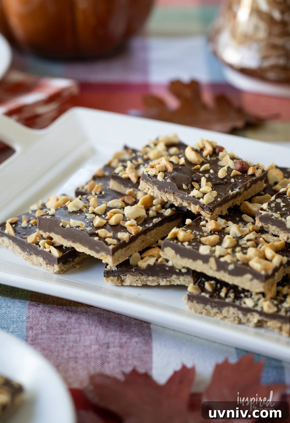 Homemade Chocolate Peanut Butter Candy Recipes & Tips 4 small plate with chocolate peanut butter candies on them.