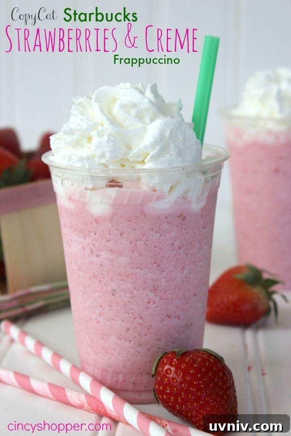 CopyCat Starbucks Strawberries & Creme Frappuccino Recipe