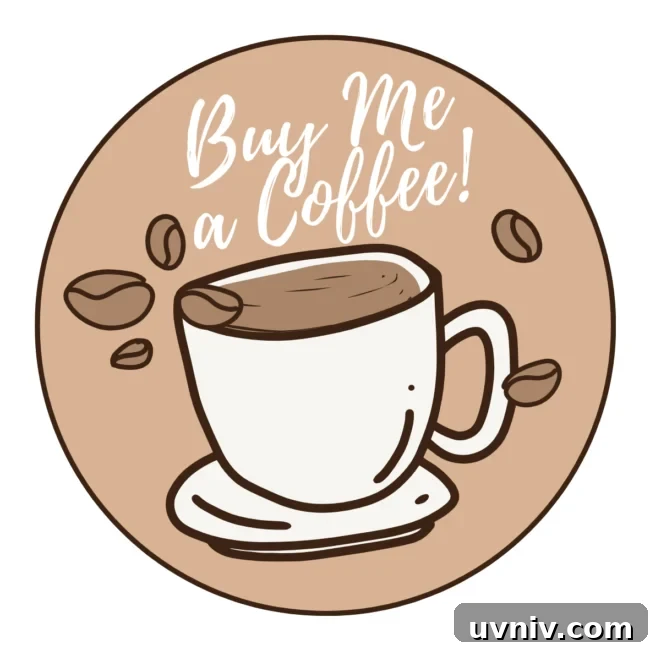 Roasted Tomato Sauce Recipe — Rich Flavor in Minutes 14 Graphic image of coffee cup with a title that says "Buy me a coffee".