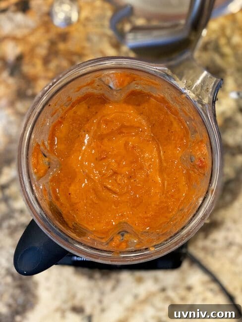 Roasted Tomato Sauce Recipe — Rich Flavor in Minutes 8 Sauce blended and still in the blender but ready to use.